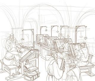 work in progress: lo scriptorium mediovale