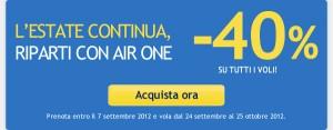 Air One: -40% su tutti i voli!‏‏