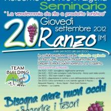 Ranzo: La vendemmia da rito a prodotto turistico, 20 settembre