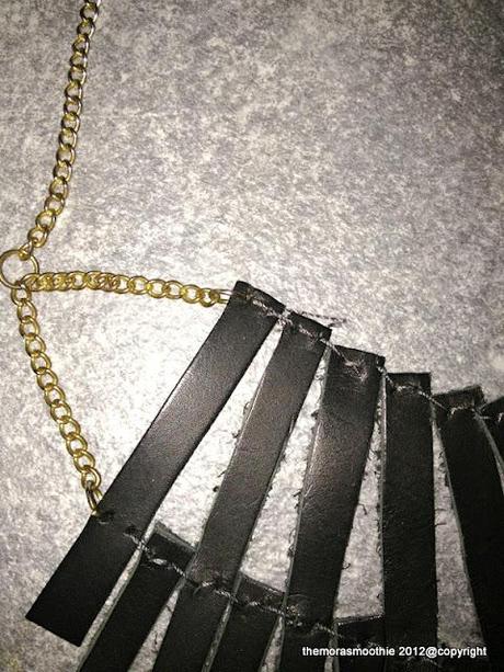 Necklace DIY with strips leather