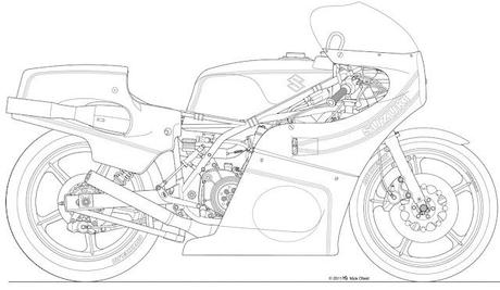 Motorcycle Art - Mick's Motorcycle drawings