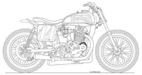 Motorcycle Art - Mick's Motorcycle drawings