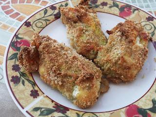 Fiori di zucca ripieni al forno