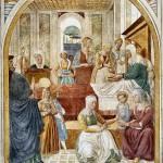 Benozzo Gozzoli - Natività della Vergine, tabernacolo della Visitazione