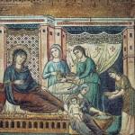 Pietro Cavallini - Nativita della Vergine, 1291 mosaico