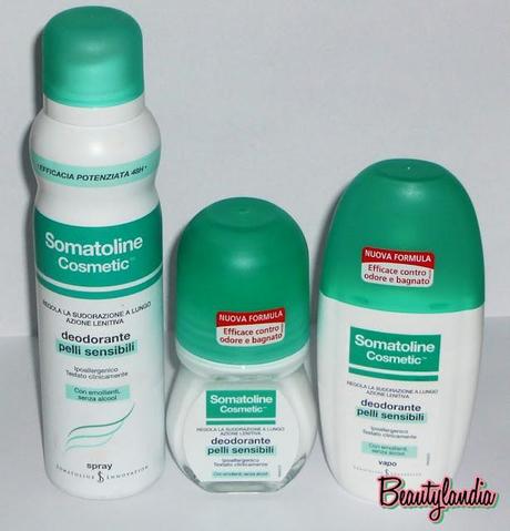 SOMATOLINE COSMETIC - Recensione Deodorante per pelli sensibili nella versione Spray, Vapo e Roll On-