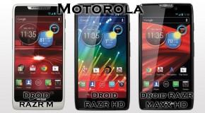 Motorola Droid RAZR M, Droid RAZR HD e Droid RAZR MAXX HD