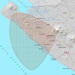 Volcanic Ash rain was expected yesterday evening