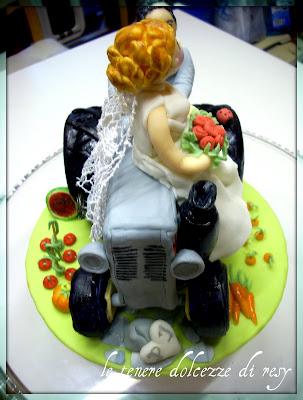 Tractor wedding cake topper per Ilaria e Pierluigi