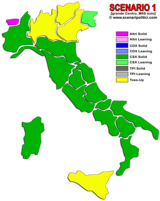 Sondaggio GPG: Scenario 1, CSX +13,6%. Al Senato maggioranza risicata