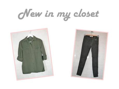 New in my closet: Zara military shirt and skinny jeans