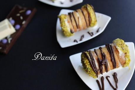 Cannoli di pasta al gelato e....