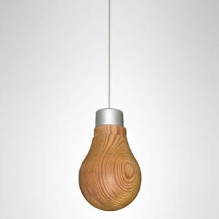 Wooden light bulb