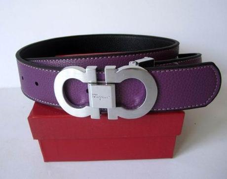 Ferragamo Calfskin Gancio Belt Purple and Ferragamo Calfskin Gancio Belt Purple