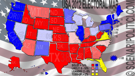 USA 2012: Obama 290, Romney 206, Toss-Up 42. Guai in vista per Romney, il bounce di Obama è davvero consistente