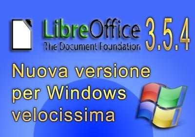 LibreOffice 3.5.4 per Windows 