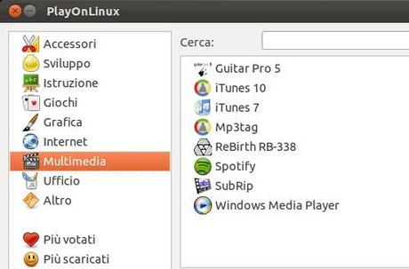 PlayOnLinux multimedia