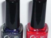 ONYX NAIL Recensione Smalto Rosso Scarlatto Viola Scuro Microglitter