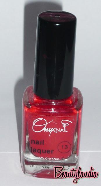 ONYX NAIL - Recensione Smalto n 13 Rosso Scarlatto e n 29 Viola Scuro Microglitter