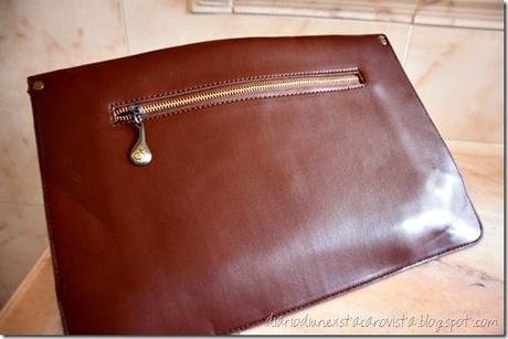 oasap envelope clutch coffee