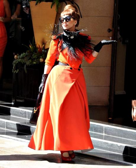 Lady Gaga in abiti di Ulyana Sergeenko