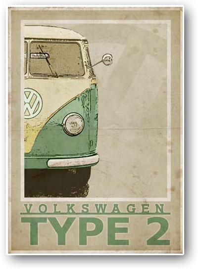 Volkswagen & Porsche Vintage Posters