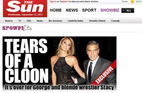 The Sun annuncia la rottura tra George Clooney e Stacy Keibler
