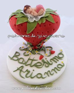 Cake topper: battesimo bimba