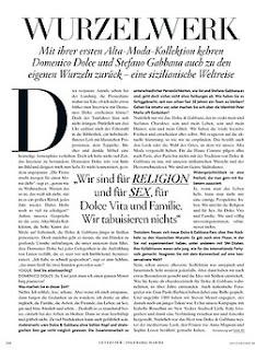 Domenico Dolce & Stefano Gabbana su Vogue Germany