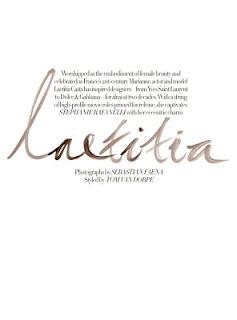 Laetitia Casta in Dolce & Gabbana su Harper's Bazaar UK