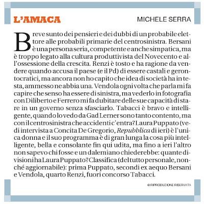 Ci prepariamo ad un'altra sconfitta? Le primarie secondo Serra