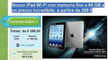 New iPad Wi-Fi con memoria 64 GB a un prezzo incredibile 389 € !