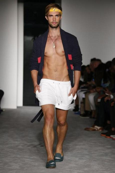 MODEL TRISTAN BURNETT - DESIGNER MICHAEL BASTIAN - NEW YORK FASHION WEEK SS 2013 - INDEPENDENT MEN