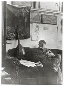 PABLO PICASSO a Milano Palazzo Reale, Self-portrait in his studio 1910