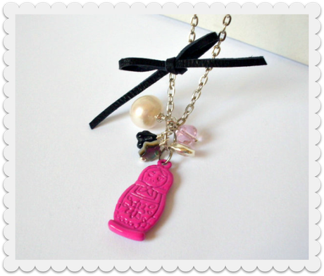 Serie Pendaglietti: Matrioska hot pink