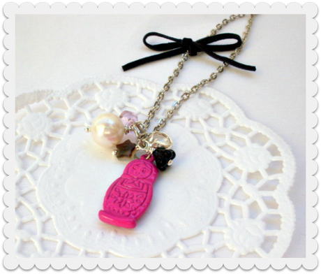 Serie Pendaglietti: Matrioska hot pink