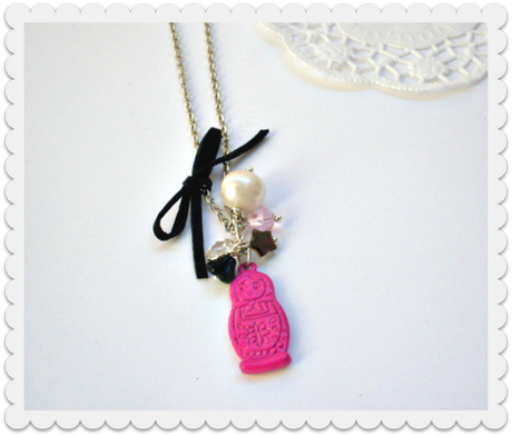 Serie Pendaglietti: Matrioska hot pink