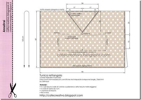 cafecreativo - tunica rettangolo cartamodello IT