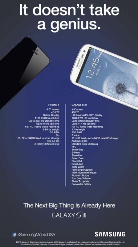 La prima pubblicità anti-iPhone 5 by Samsung