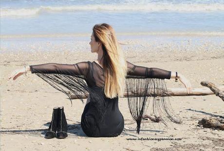 Rock studded photo shoot on the beach