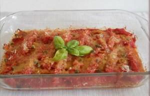 Parmigiana di peperoni con capperi