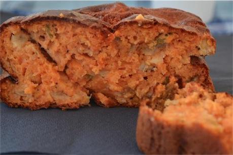 Cake con melanzana bianca, pomodori e menta