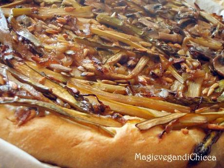 Focaccia con semi e verdure