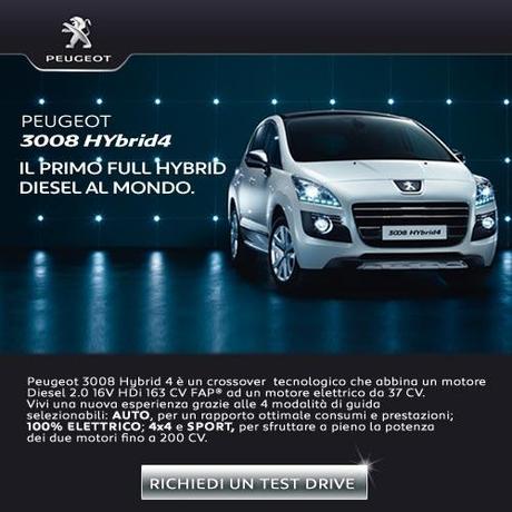 Gratis Test Drive Gratuito Peugeot 3008 Hybrid4 o Peugeot 208