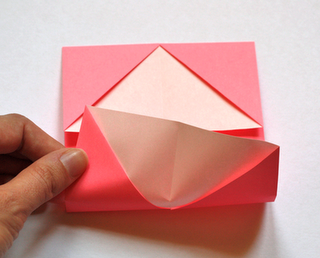 Origami business card holder