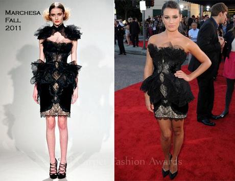 TAGLI DI CAPELLI E ACCONCIATURE DI LEA MICHELE LA PROTAGONISTA DELLA SERIE GLEE + ABITI RED CARPET