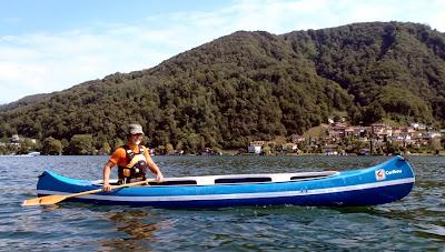 Paddling an open canoe...