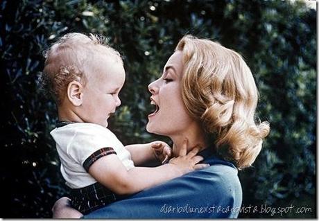 Grace Kelly con il figlio Alberto