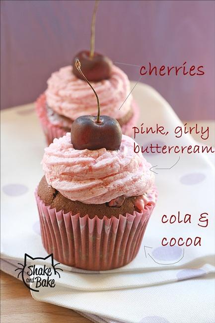 Cherry cola cupcakes