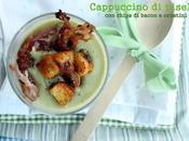 Cappuccino piselli chips bacon e...svariate sfumature verde!